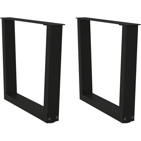 Coffee Table Legs V-Shape 2 pcs Black 60x(42-43.3) cm Steel vidaXL