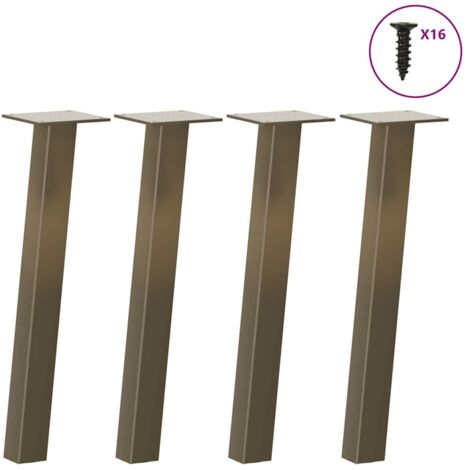 Coffee Table Legs 4 pcs Natural Steel 42 cm Steel vidaXL