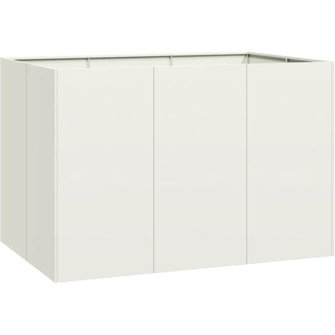 Planter White 120x80x80 cm Steel vidaXL