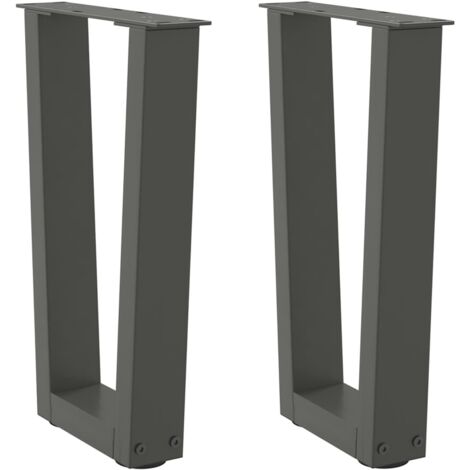 Coffee Table Legs V-Shape 2 pcs Anthracite 38x(42-43.3) cm Steel vidaXL