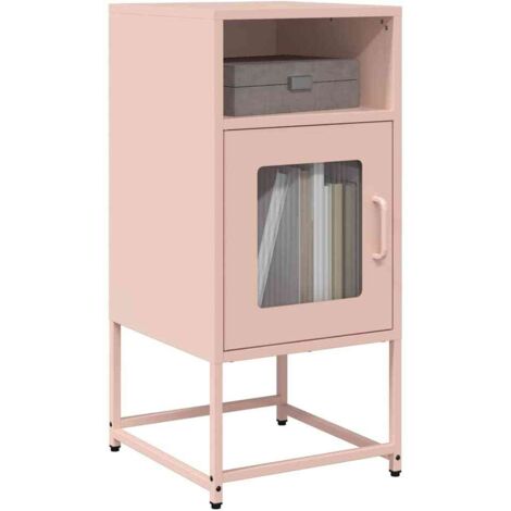 Bedside Cabinet Pink 36x39x78 cm Cold-rolled Steel vidaXL (1/5)