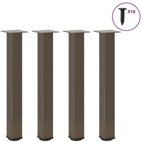 Console Table Legs 4 pcs Natural Steel 72-74 cm Steel vidaXL