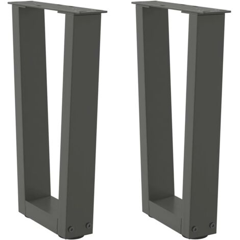 Coffee Table Legs V-Shape 2 pcs Anthracite 28x(42-43.3) cm Steel vidaXL