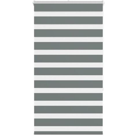 Zebra Blind Dark Grey 80x150 cm Fabric Width 75.9 cm Polyester vidaXL