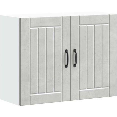 Kitchen Wall Cabinet Lucca Concrete Grey Engineered Wood vidaXL