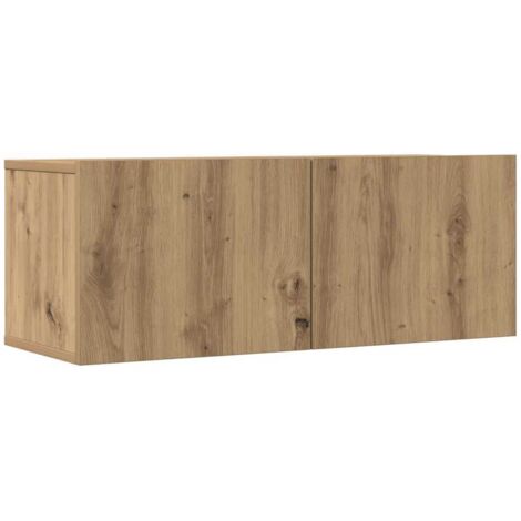 TV Cabinets Wall-mounted 2 pcs Artisian Oak 80x30x30 cm vidaXL