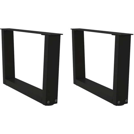 Coffee Table Legs V-Shape 2 pcs Black 60x(30-31.3) cm Steel vidaXL
