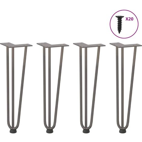 Hairpin Legs for Coffee Table 4 pcs Natural Steel 42 cm Solid Steel vidaXL