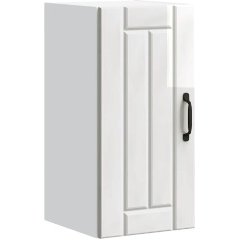 Kitchen Wall Cabinet Lucca High Gloss White Engineered Wood vidaXL