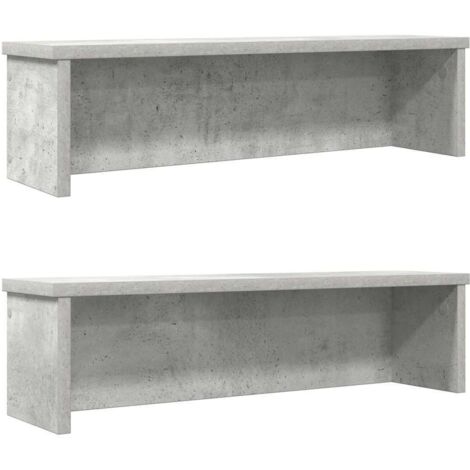 Kitchen Racks Stackable 2 pcs Concrete Grey 50x15x16 cm vidaXL
