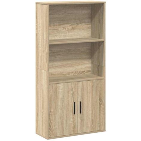 Bookcase Sonoma Oak 60x24x120 cm Engineered Wood vidaXL (1/5)