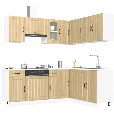 11 Piece Kitchen Cabinet Set Lucca Sonoma Oak Engineered Wood vidaXL