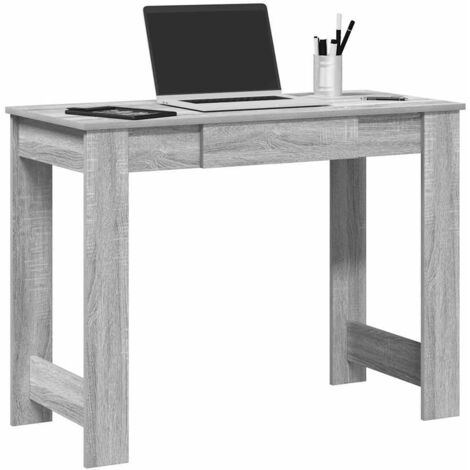 Desk Grey Sonoma 100x45x75 cm Engineered Wood vidaXL (1/5)