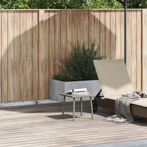Garden Coffee Table Rectangular Light Grey 40x40x37 cm Poly Rattan vidaXL