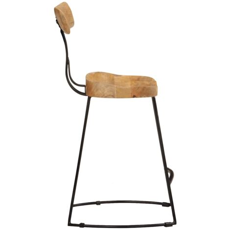 Bar Stools 2 pcs 49x43x79 cm Solid Wood Mango vidaXL