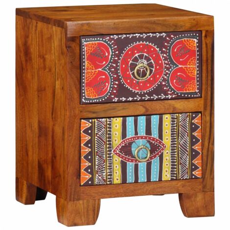 Bedside Cabinet 35x35x45 cm Solid Wood Acacia vidaXL (1/5)