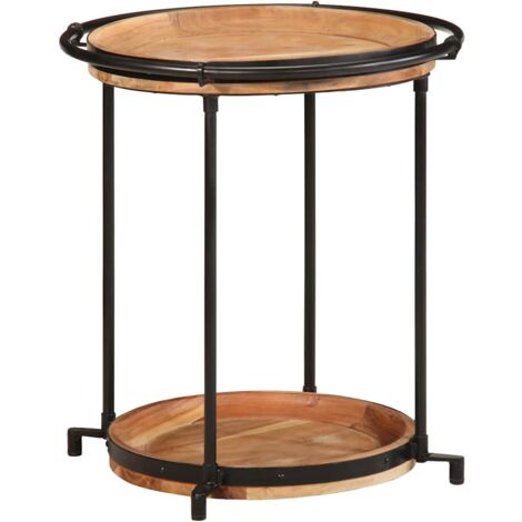 Side Table Ø55x60 cm Solid Wood Acacia vidaXL