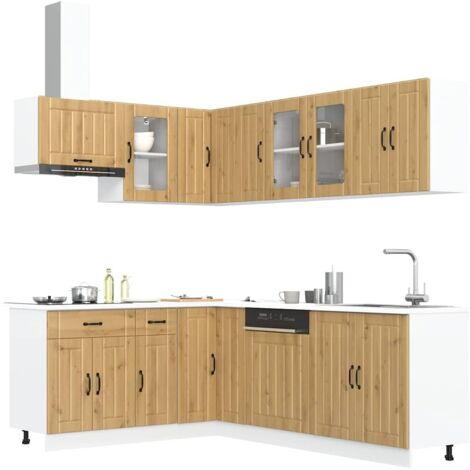 11 Piece Kitchen Cabinet Set Lucca Artisan Oak Engineered Wood vidaXL (1/5)
