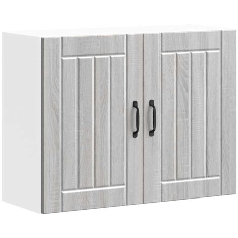 Kitchen Wall Cabinet Lucca Grey Sonoma Engineered Wood vidaXL (1/5)