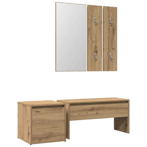 Hallway Furniture Set Artisan Oak Engineered Wood vidaXL