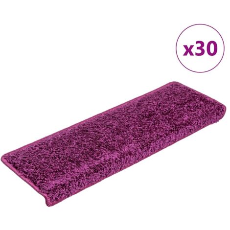 Stair Mats 30 pcs 65x21x4 cm Violet Rectangular Edge vidaXL