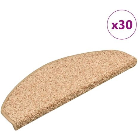 Stair Mats 30 pcs 65x21x4 cm Gold Half Round Large vidaXL