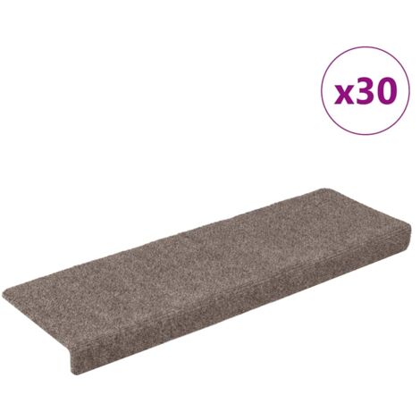 Stair Mats Self-adhesive 30 pcs 65x21x4 cm Beige Rectangular Edge vidaXL