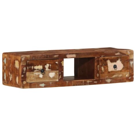 Wall-mounted TV Cabinet 100x32x25 cm Solid Wood Reclaimed vidaXL (1/5)