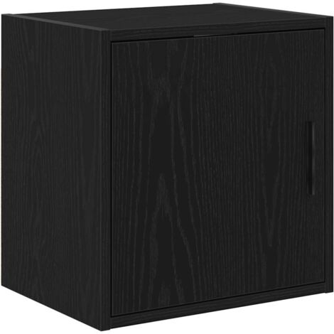 Garage Wall Cabinet Black Engineered Wood vidaXL