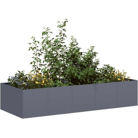 Planter Anthracite 200x80x40 cm Steel vidaXL