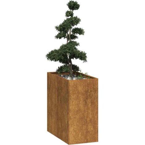 Planter Rusty 40x80x80 cm Weathering Steel vidaXL