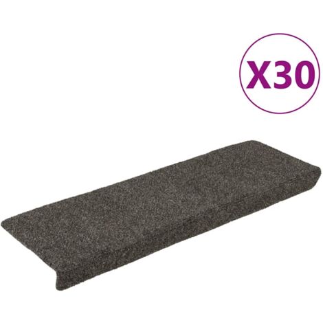 Stair Mats Self-adhesive 30 pcs 65x21x4 cm Anthracite Rectangular Edge vidaXL