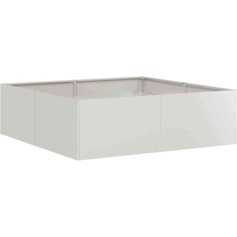 Planter 100x100x30 cm Stainless Steel vidaXL