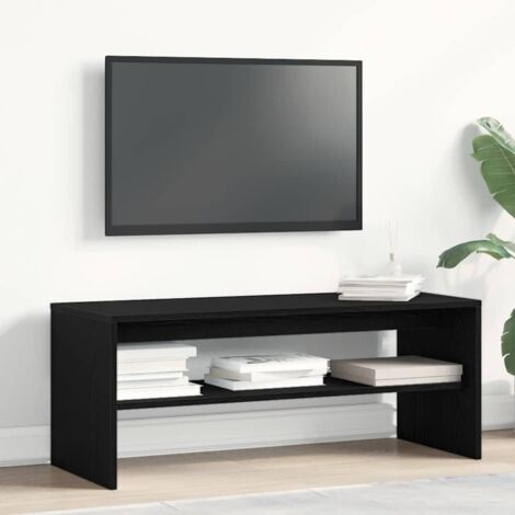 TV Cabinet Black Oak 100x40x40 cm Engineered Wood vidaXL (1/5)