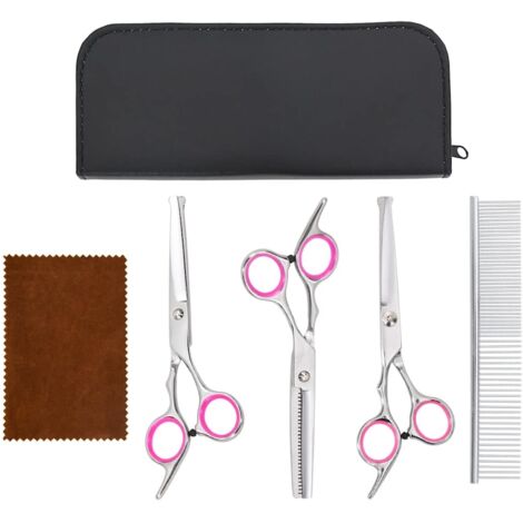 4 Piece Dog Grooming Scissors Set Stainless Steel vidaXL