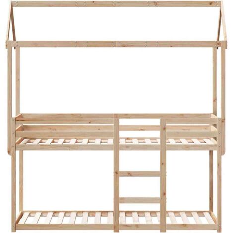 Bunk Bed without Mattress 90x200 cm Solid Wood Pine vidaXL