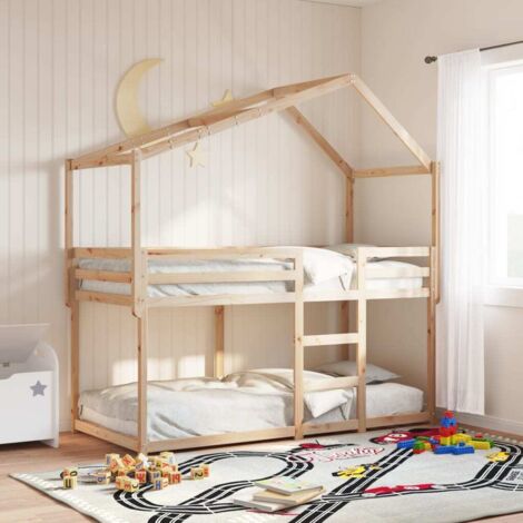 Bunk Bed without Mattress 90x200 cm Solid Wood Pine vidaXL