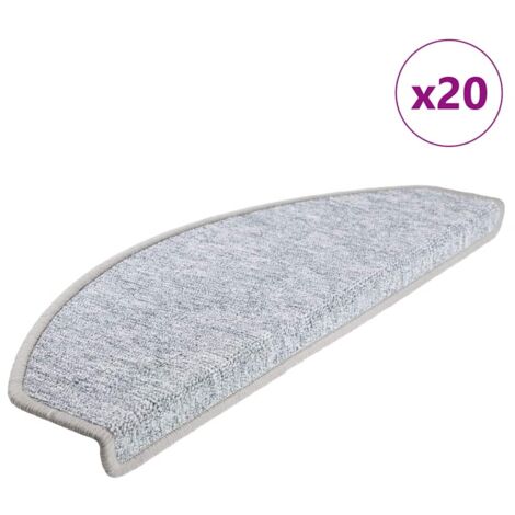 Stair Mats 20 pcs 65x24x4 cm Light Grey Half Round Large vidaXL