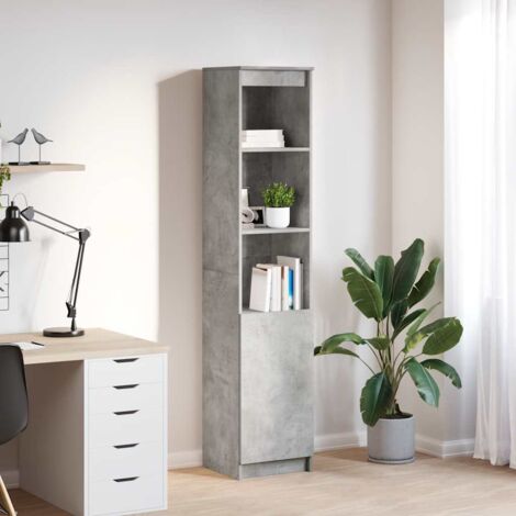Highboard Concrete Grey 37.5x35x180 cm Engineered Wood vidaXL