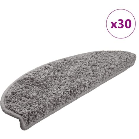 Stair Mats 30 pcs 65x21x4 cm Grey Half Round Large vidaXL