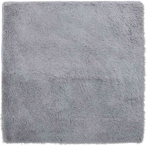 Shaggy Rug High Pile NAVARRA Light Grey 240x240 cm Polyester vidaXL