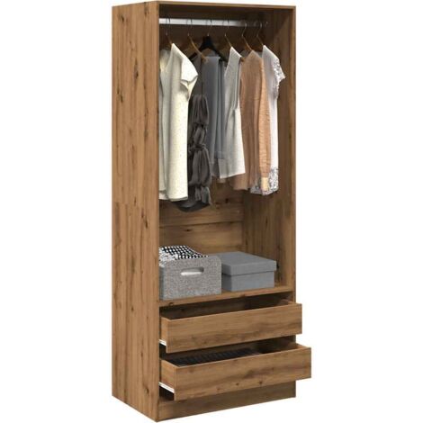 Wardrobe Artisian Oak 80x50x200 cm Engineered Wood vidaXL