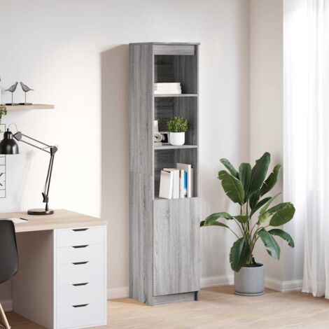 Highboard Grey Sonoma 37.5x35x180 cm Engineered Wood vidaXL