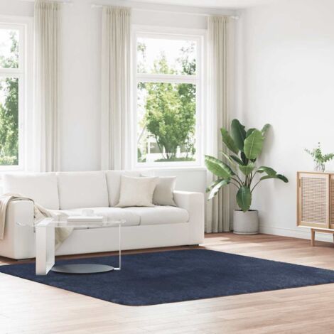 Shaggy Rug High Pile NAVARRA Navy 240x240 cm Polyester vidaXL
