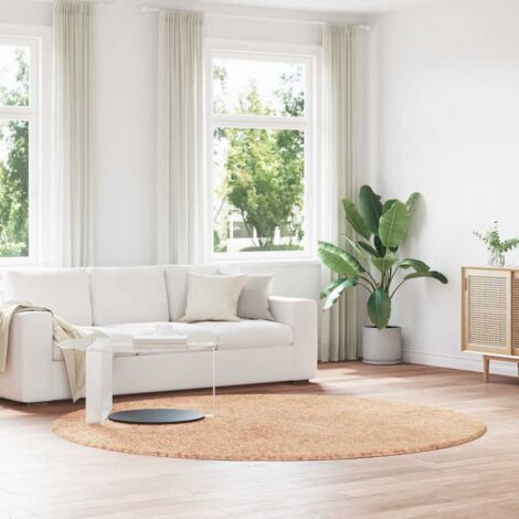 Shaggy Rug High Pile NAVARRA Beige 240x240 cm Polyester vidaXL (1/5)