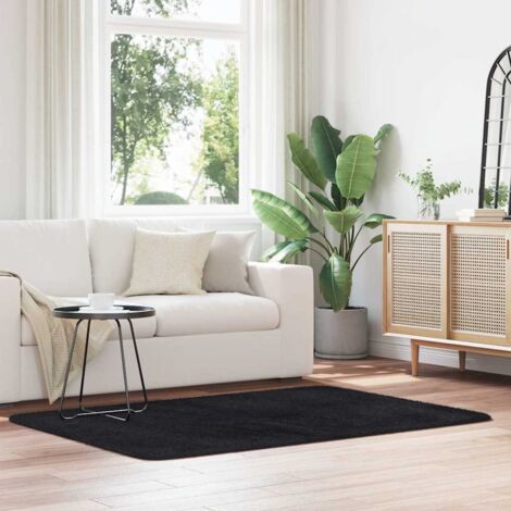 Shaggy Rug High Pile NAVARRA Black 120x170 cm Polyester vidaXL