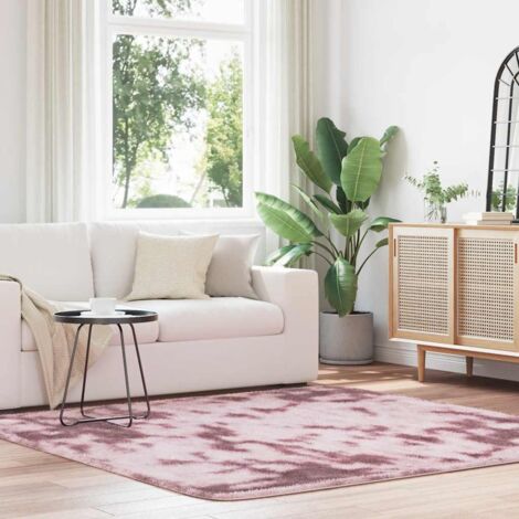 Shaggy Rug High Pile NAVARRA Dusty Pink 200x200 cm Polyester vidaXL