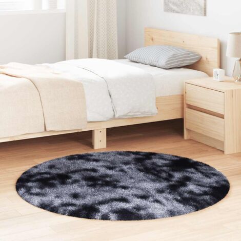Shaggy Rug High Pile NAVARRA Dark Grey 120x120 cm Polyester vidaXL (1/5)