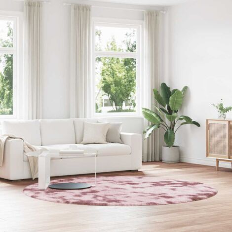 Shaggy Rug High Pile NAVARRA Dusty Pink 240x240 cm Polyester vidaXL
