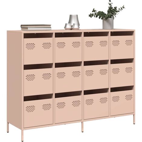 Sideboard Pink 135x39x103.5 cm Cold-rolled Steel vidaXL (1/5)